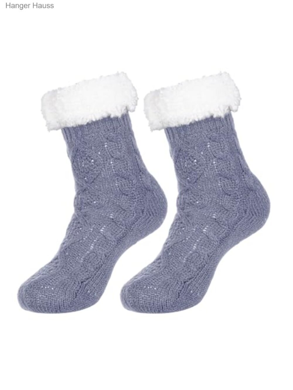 Fleece Lined Slipper Socks with Grippers Non Slip Cozy Winter Home Socks
